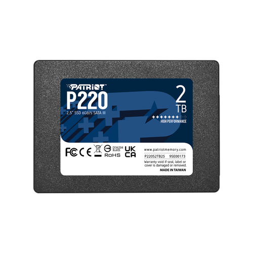 PATRIOT SSD INTERNO P220 2TB 2,5 SATA 6GB/S R/W 550/500 P220S2TB25