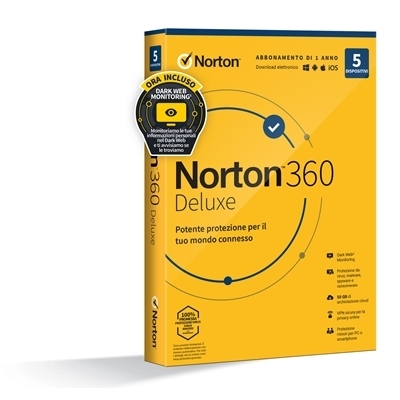 NORTON 360 DELUXE 50GB 1U 5D 12M BOX 21429133