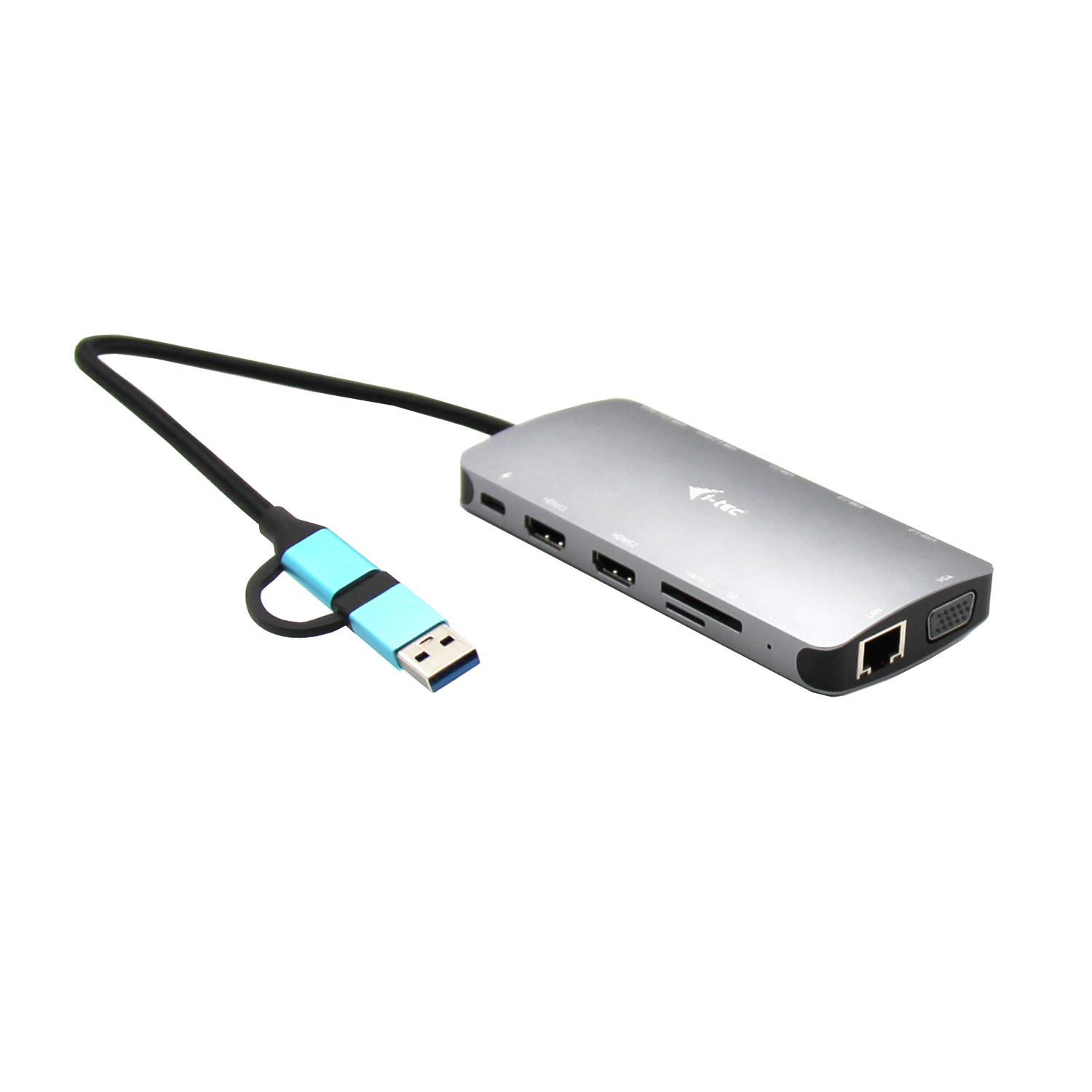 I-TEC DOCKING STATION USB 3.0 USB-C/TB3 3X DISPLAY METAL NANO DOCK WITH LAN, PD 100 W CANANOTDOCKPD
