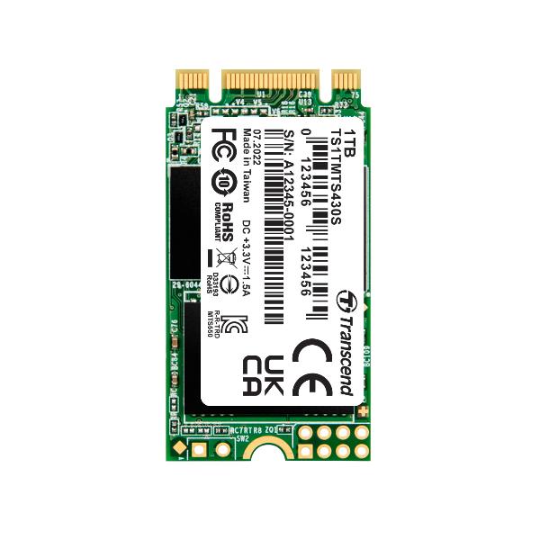 TRANSCEND 1TB M.2 2242 SSD SATA3 B+M KEY TLC TS1TMTS430S