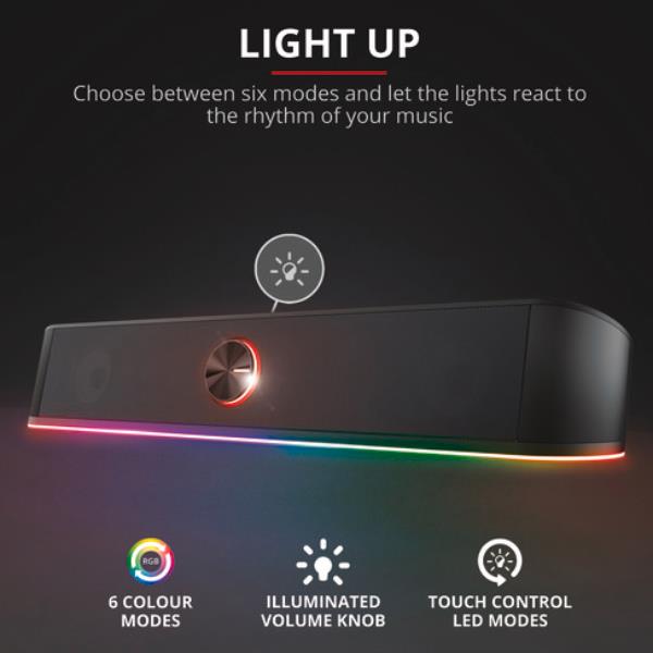 TRUST GXT619 THORNE RGB LED SOUNDBAR 24007