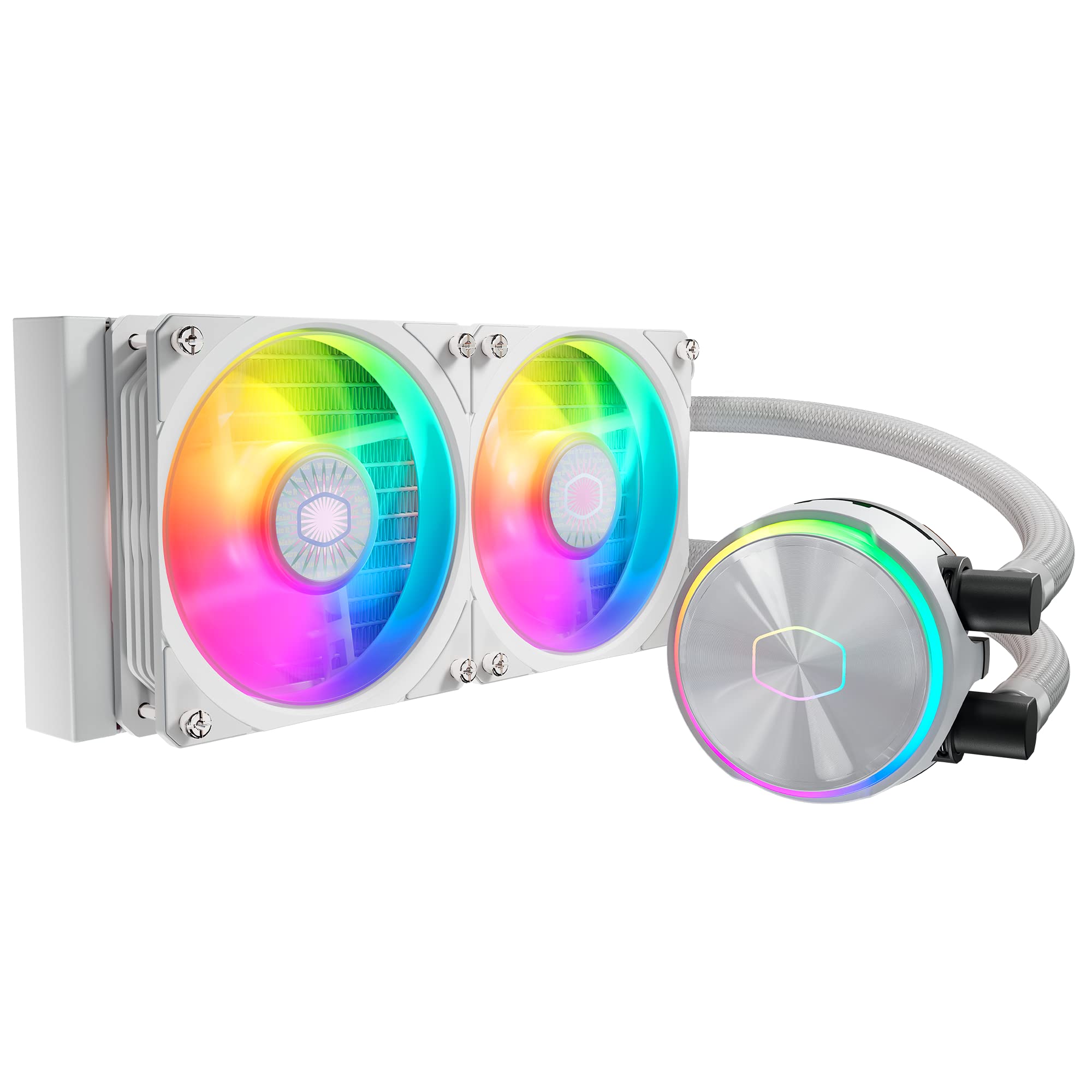 COOLER MASTER DISSIPATORE MASTERLIQUID PL240 FLUX WHITE EDITION ARGB LIQUID COOLER DISSIPATORE MLY-D24M-A23PZ-RW