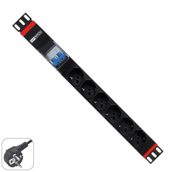 WP EUROPE MULTIPRESA 1U 6 PRESE UNIVERSALI WPN-PDU-G02-06