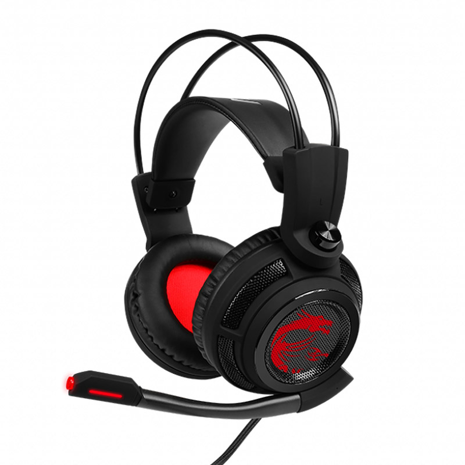 MSI CUFFIE HEADSET GAMING DS502, VIRTUAL 7.1 SURROUND, USB IN-LINE CONTROLLER, MICROFONO RETRATTILE, S37-0400100-SV1