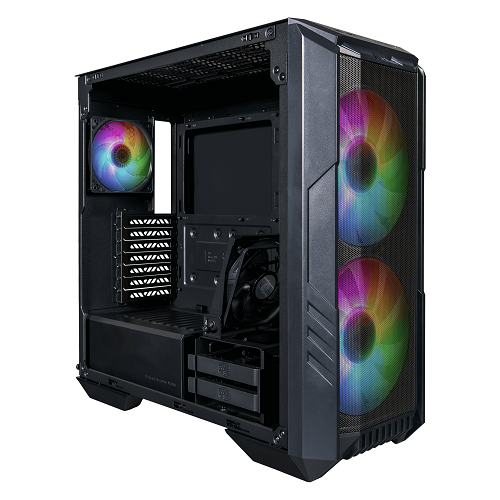 COOLER MASTER CASE HAF500 MID-TOWER E-ATX ARGB SIDE PANEL, BLACK H500-KGNN-S00