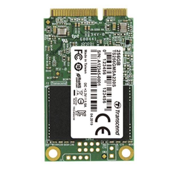 TRANSCEND 256GB MSATA SSD SATA3 3D TLC TS256GMSA230S