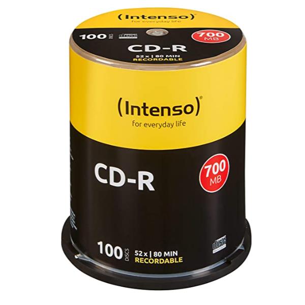 INTENSO CD-R 700 MB/80 M.52X CAKE BOX 100PZ 1001126