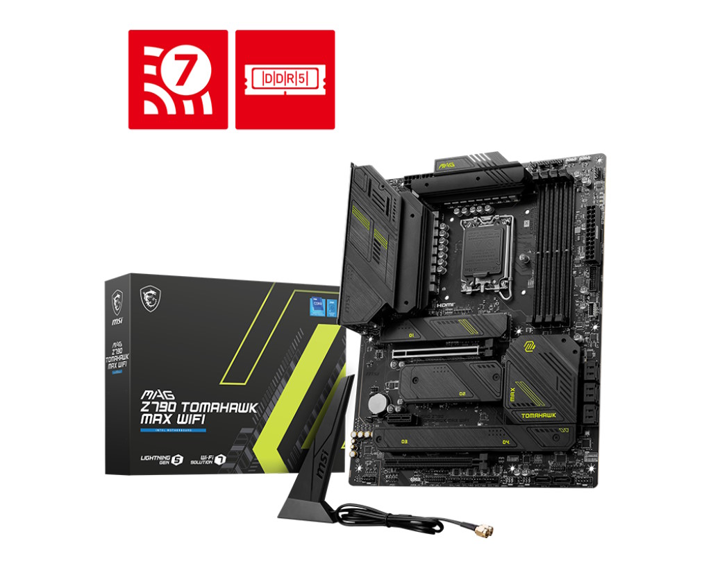 MSI MB Z790, MAG Z790 TOMAHAWK MAX WIFI, LGA 1700, 4DDR5, 2PCI-Ex16, 1PCI-Ex1, 4M.2, 8SATA3 MAG Z790 TOMAHAWK MAX WIFI