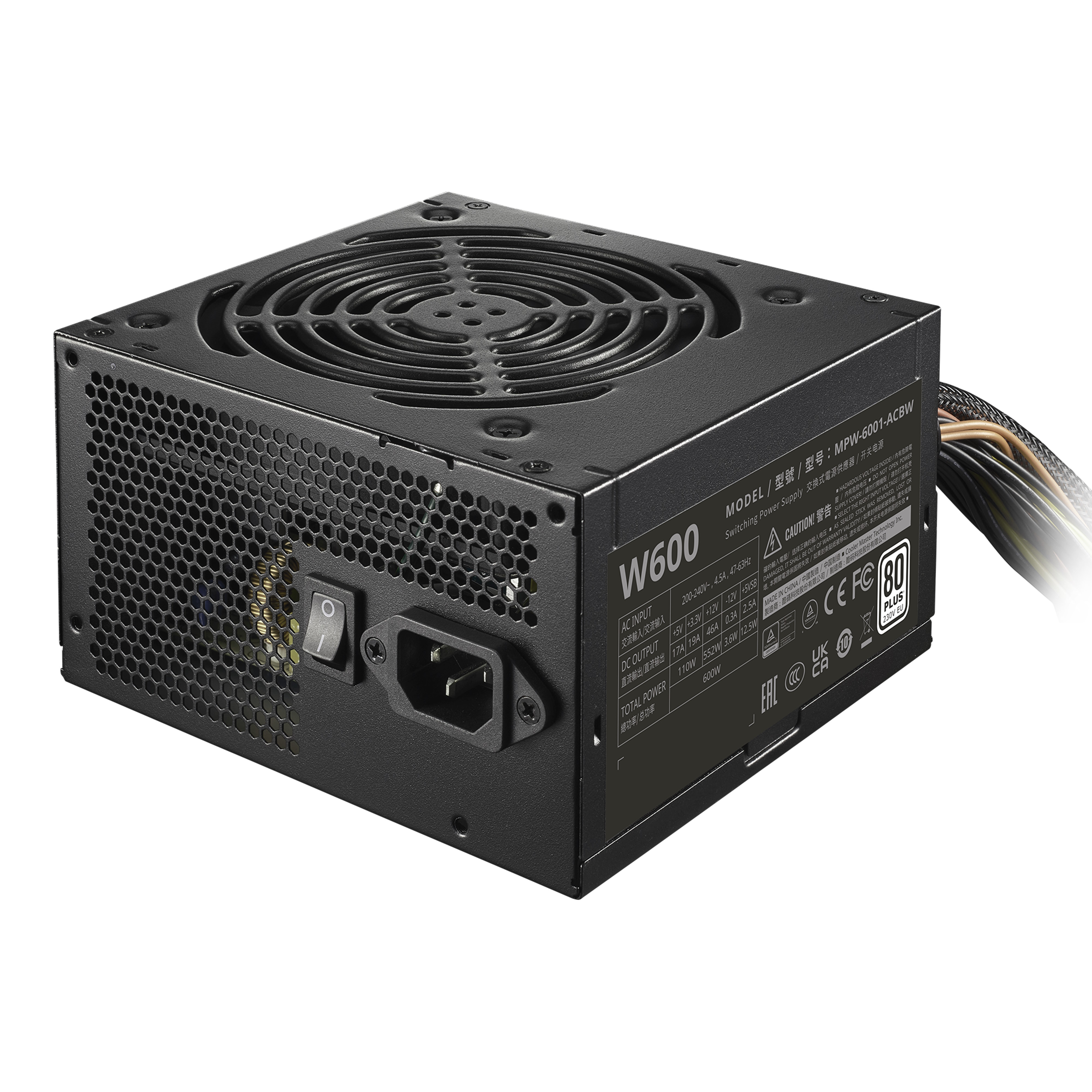 Cooler master ELITE NEX W600 230V A/EU CABLE MPW-6001-ACBW-BEU