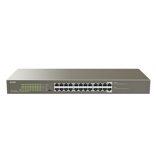 TENDA SWITCH 24-PORT GIGABIT ETHERNET SWITCH WITH 24-PORT POE TEG1124P-24-250W