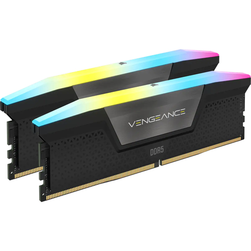 CORSAIR RAM VENGEANCE RGB DDR5 64GB 2 x 32GB DDR5 6400 CL32-40-40-84 1.40V INTEL XMP - BLACK CMH64GX5M2B6400C32