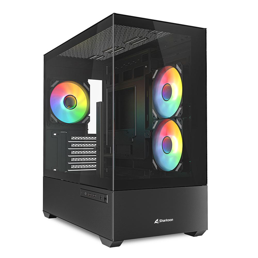 SHARKOON CASE MK6 RGB BLACK MICRO- ATX MK6 RGB MATX BLACK