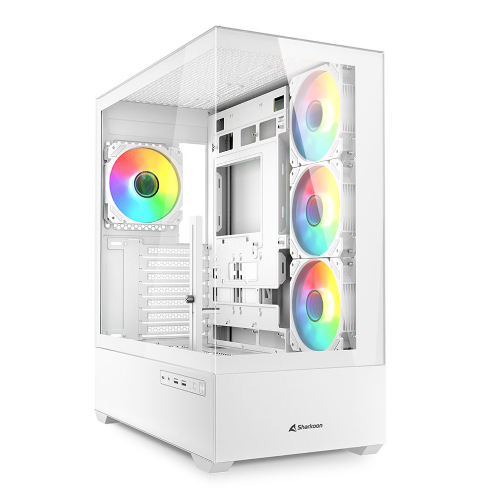 SHARKOON CASE AK6 RGB WHITE ATX AK6 RGB ATX WHITE