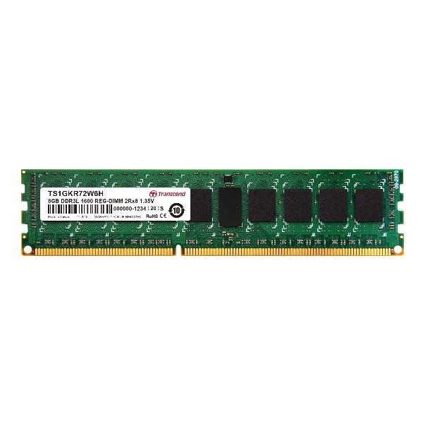 TRANSCEND 8GB DDR3L 1600 REG-DIMM 2RX8 1.35V TS1GKR72W6H