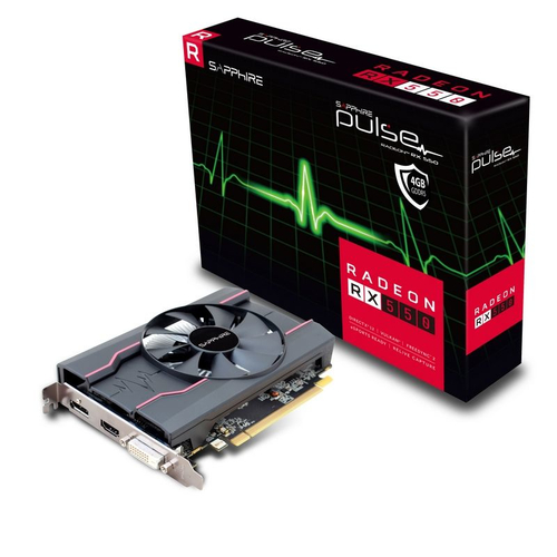 SAPPHIRE VGA RADEON RX 550, PULSE RX 550, 4G GDDR5, HDMI/DVI-D/ DP 11268-01-20G