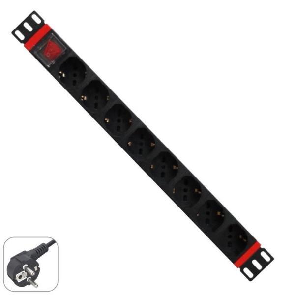 WP EUROPE MULTIPRESA 1U 8 PRESE UNIVERSALI WPN-PDU-G01-08