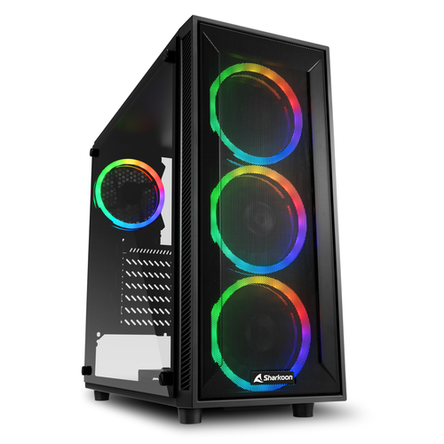 SHARKOON CASE TG4M RGB ATX VETRO TEMPERATO 6 SLOT ESPANSIONE, 3X120MM FAN FRONT, 1X120MM FAN REAR TG4M RGB