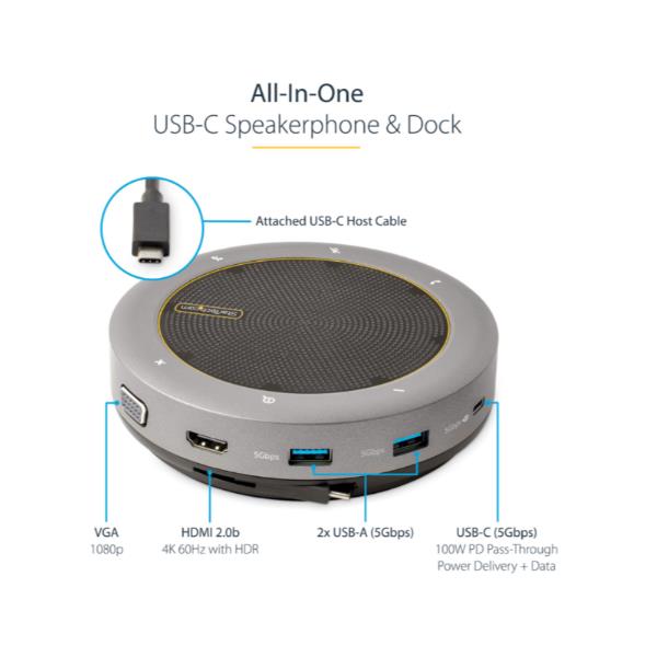 STARTECH SPEAKER DOCKING STATION USB-C DKTBRSPMPD