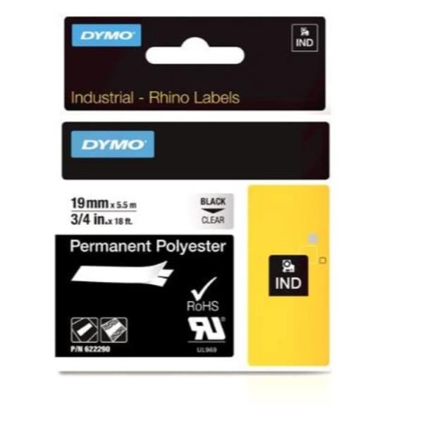 DYMO NASTRO 19MMX 5 5M POLIESTERE NE/TRA 622290