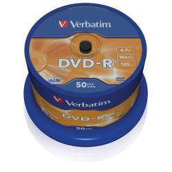 VERBATIM SPINDLE 50 DVD-R 4 7GB 16X SERGR. S 43548/50