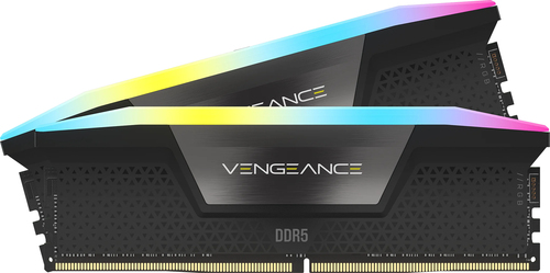 CORSAIR RAM VENGEANCE RGB DDR5 16GB 2 x 8GB DDR5 5200 CL40-40-40-77 1.25V INTEL XMP - BLACK CMH16GX5M2B5200C40