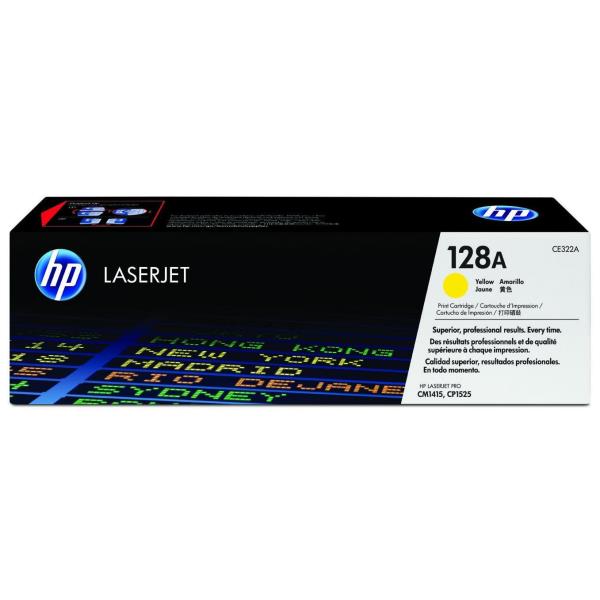 HP 128A YELLOW LASERJET PRINT CARTRIDG CE322A