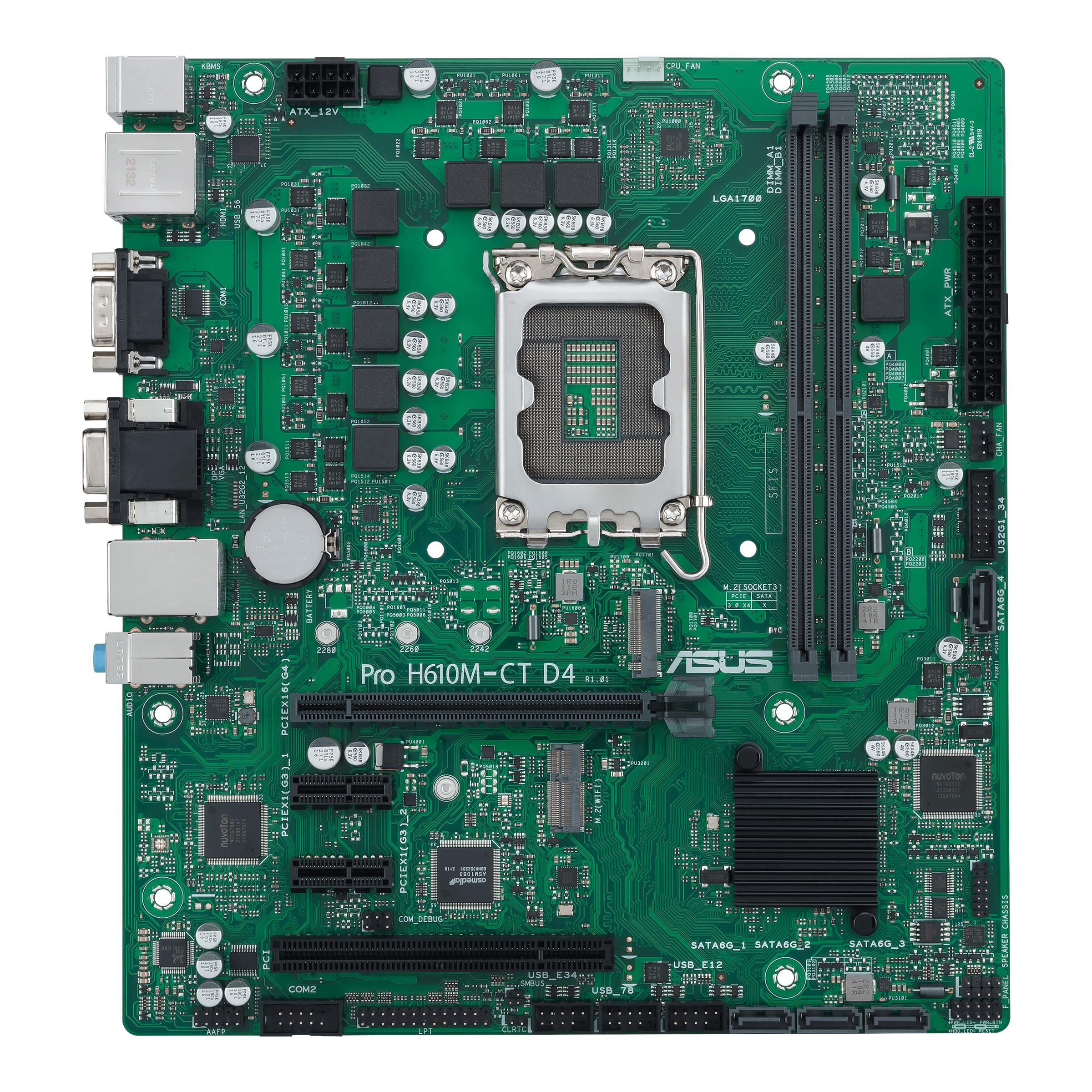 ASUS MB H610, PRO H610M-C D4-CSM, LGA 1700, 90MB1A30-M0EAYC 90MB1A30-M0EAYC