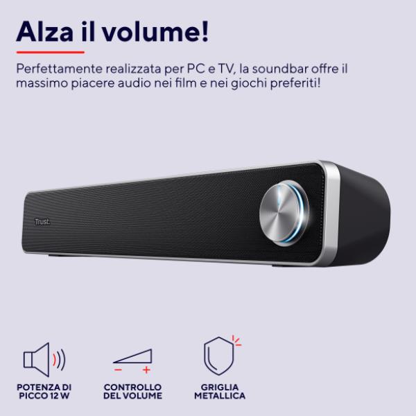 TRUST SPEAKER SOUNDBAR USB ARYS 22946