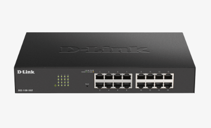 D-LINK SWITCH 16 PORTE GIGABIT SMART MANAGED, FANLESS, 802.1Q VLAN, 802.1p QoS, 11 RACKMOUNT INSTALLATION DGS-1100-16V2