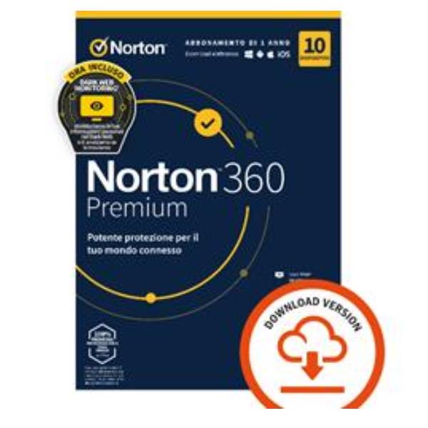 NORTON 360 PREM2023-10D 12M 75GB-ESD 21429759