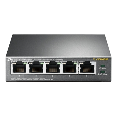 TP-LINK SWITCH DESKTOP 5 + 4 POE TL-SG1005P