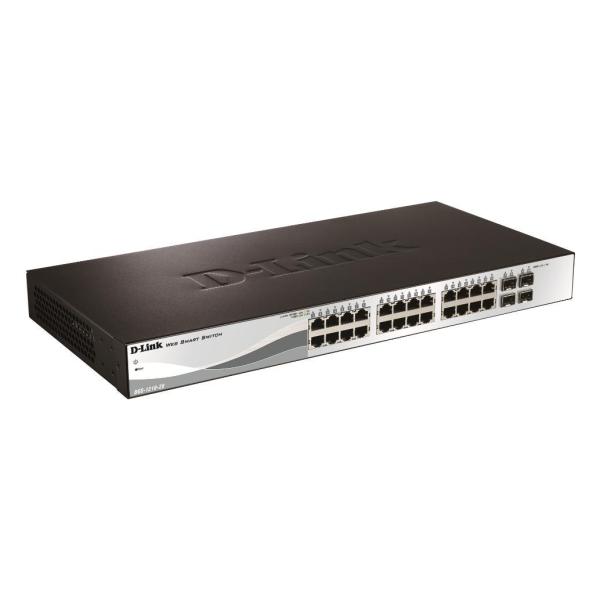 D-LINK SWITCH 28 PORTE GIGABIT DI CUI 24 POE + 4 PORTE SFP SMART MANAGED DGS-1210-24P