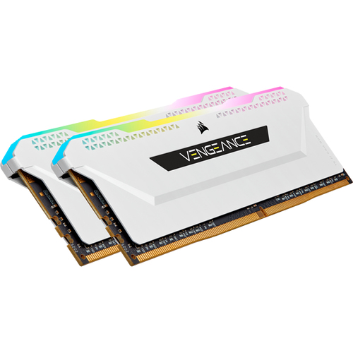 CORSAIR RAM VENGEANCE RGB PRO 16GB 2x8GB DDR4 3600 PC4-28800 C18 1.35V DESKTOP MEMORY- WHITE CMH16GX4M2D3600C18W