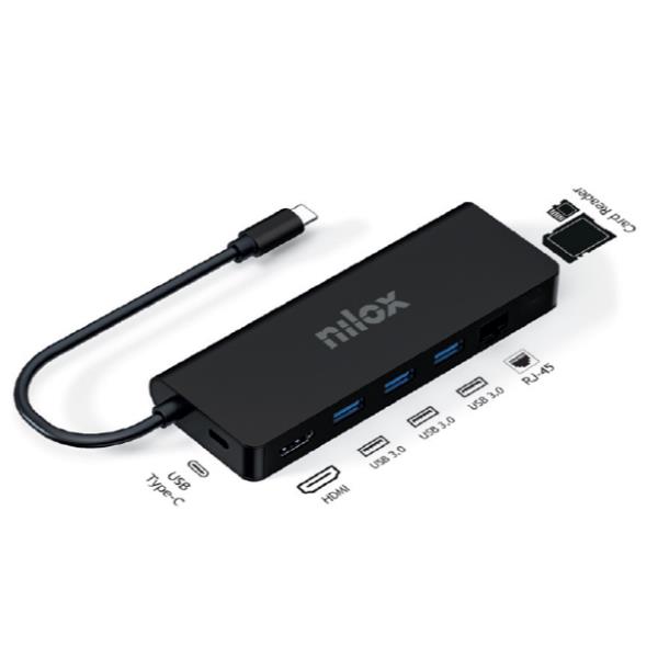 NILOX DOCK USB-C 8 IN 1 HDMI 4K NXDSUSBC04