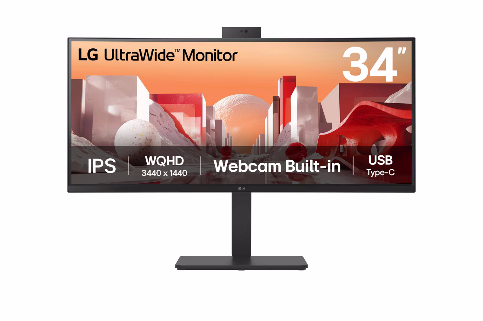 LG MONITOR CURVO 34 LED IPS 21:9 3440 x 1440 5ms 300 CDM, WEBCAM, REG ALTEZZA, USB-C DOCK, DP/HDMI 34BA85QE-B.AEU