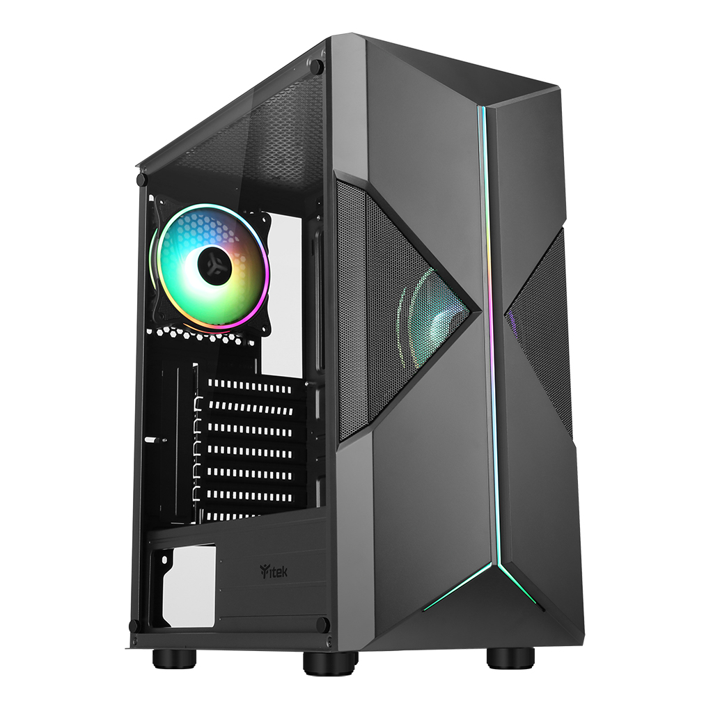 ITEK CASE SPACIRC XO - GAMING MIDDLE TOWER, 2X12CM ARGB FAN, USB3 ITGCASPXO