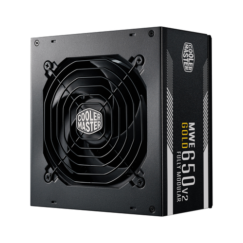 COOLER MASTER ALIMENTATORE MWE GOLD 650 V2 650W 80PLUS GOLD, 120MM FAN ACTIVE, PFC PSU, FULL MODULAR MPE-6501-AFAAG-EU