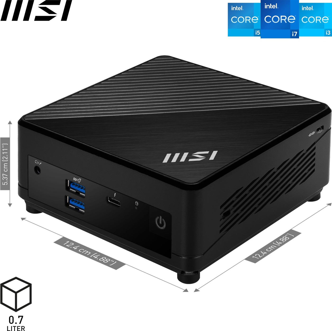 Msi MSI CUBI 5 BAREBONE I7-1255U BLACK DUAL LAN CUBI 5 12M-217BIT