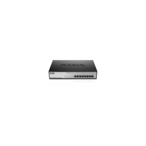 D-LINK SWITCH 8 PORTE GIGABIT POE DESKTOP RACK MOUNTABLE DGS-1008MP