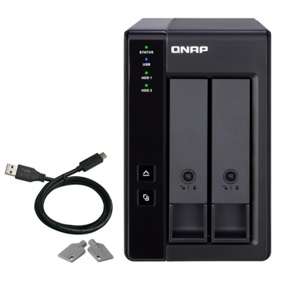 QNAP 2-BAY 3.5 SATA HDD USB 3.1 GEN2 TR-002