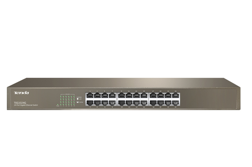 TENDA SWITCH 24 PORTE GIGABIT 10/100/1000, CAPACITA SWITCHING 48GBPS, PROTEZIONE FULMINI 6KV TEG1024G