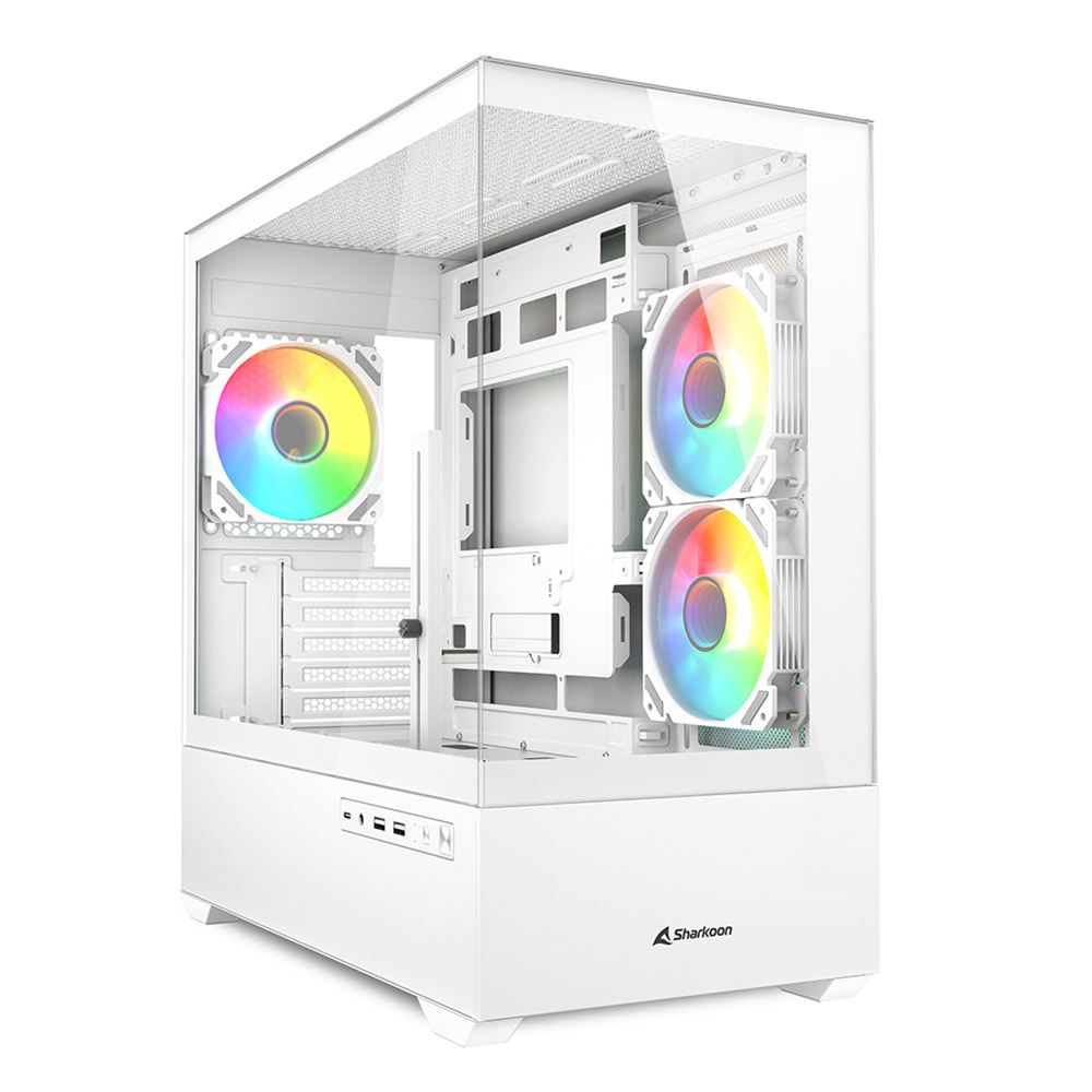 SHARKOON CASE MK6 RGB BLACK MICRO - ATX MK6 RGB MATX WHITE