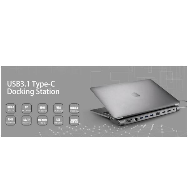 NILOX USB3.1 TYPE C/USB/SD/RJ45/DP/HDM NLX-TC-DOCK1