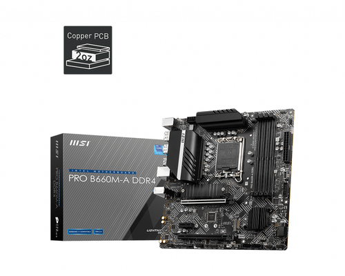 MSI MB H610, PRO H610M-G DDR4, LGA 1700, 2DDR4, 1PCI-Ex16, 2M2, 4SATA3 PRO H610M-G DDR4