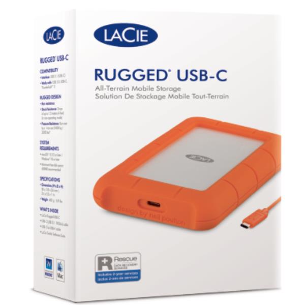 Lacie 4TB LACIE RUGGED HDD USB-C STFR4000800