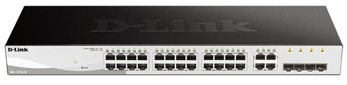 D-LINK SWITCH 24-PORT GIGABIT SMART MANAGED SWITCH INCLUDING 4 SFP PORTS DGS-1210-24