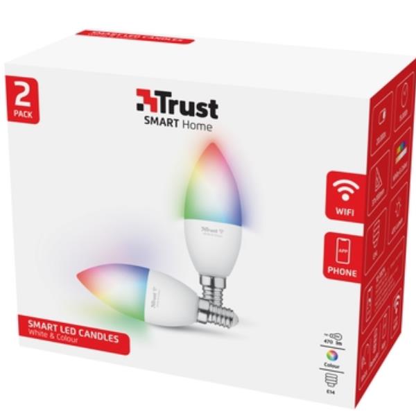 TRUST E14 DUO-PACK LED RGBCW CANDLE WI-FI 71293
