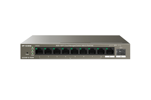 IP-COM SWITCH POE MANAGED L2, 10 PORT, 8 POE G2210P-8-102W