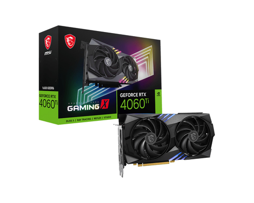 MSI VGA GEFORCE RTX 4060 TI, RTX 4060 Ti GAMING X 16G, 16GB GDDR6X, DP*3/HDMI, ATX, TWIN FROZR, OC RTX 4060 Ti GAMING X 16G