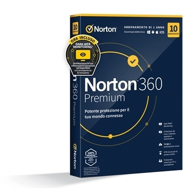 NORTON 360 PREM 75GB 1U 10D 12M BOX 21429125